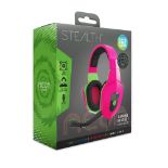 RRP £14.26 STEALTH Neon Edition Pink & Green Over Ear Gaming Headset PS4/PS5