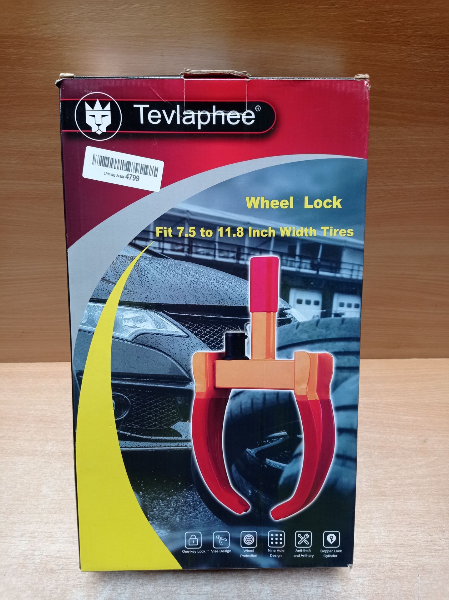 RRP £40.78 Tevlaphee Universal Wheel Lock Heavy Duty Security Trailer Wheel Lock - Image 2 of 2