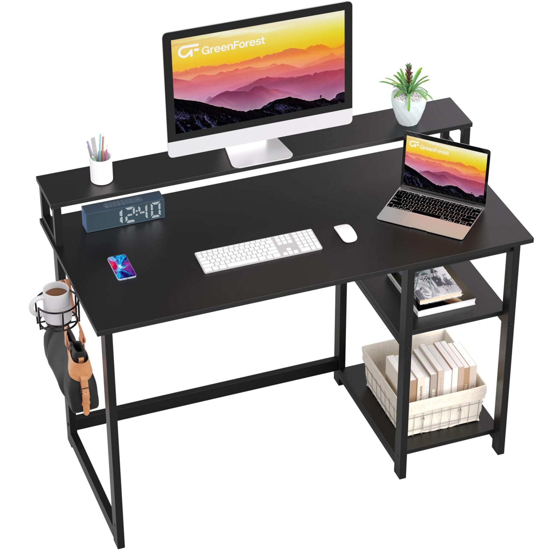 RRP £78.14 GreenForest Computer Desk with Full Monitor Stand and