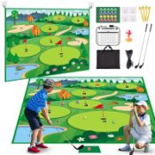 RRP £57.07 VATOS Golf Chipping Mat with 2 Clubs