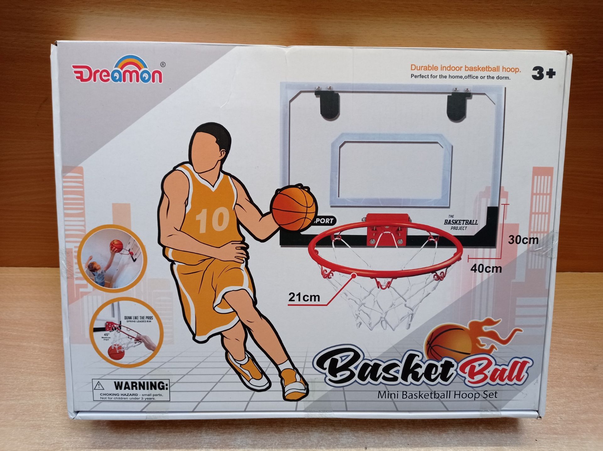 RRP £31.67 Dreamon Mini Basketball Hoop for Kids | Wall Mounted - Image 2 of 2
