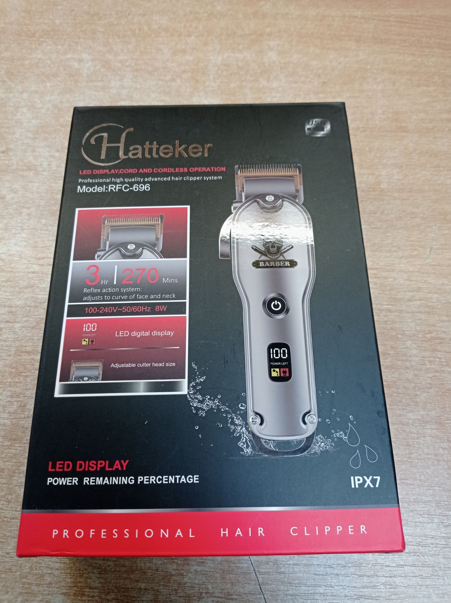 RRP £35.89 Hatteker Hair Cutting Kit Pro Hair Clippers for Men - Image 2 of 2