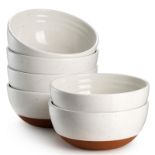 RRP £37.95 DOWAN Bowl Set of 6-680 ML/ 5.9" Ceramic Bowls for Cereal