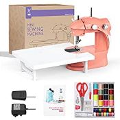 RRP £38.80 KPCB Mini Sewing Machine with 42PCS Sewing Kit and
