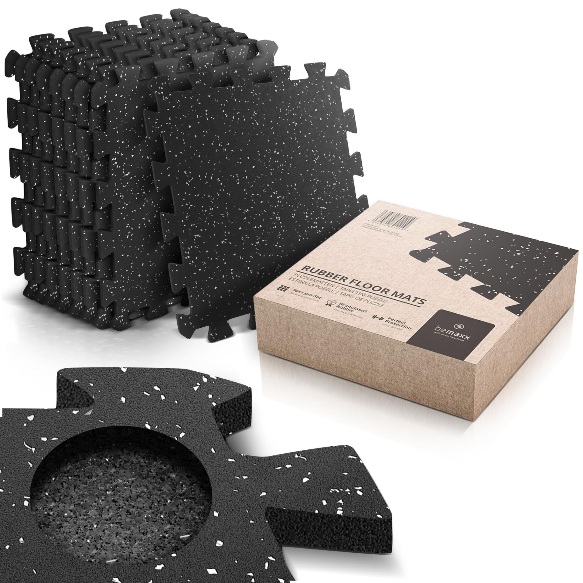 RRP £35.48 Interlocking Rubber Floor Mat: Multi Piece Protective