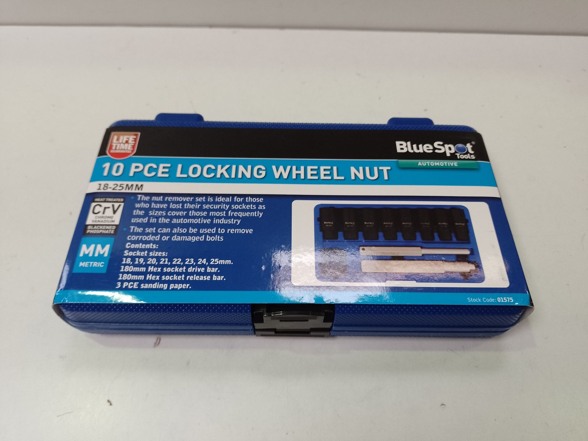 RRP £36.26 Blue Spot Tools 10 PCE Locking Wheel Nut (18MM - 25MM) - Image 2 of 2