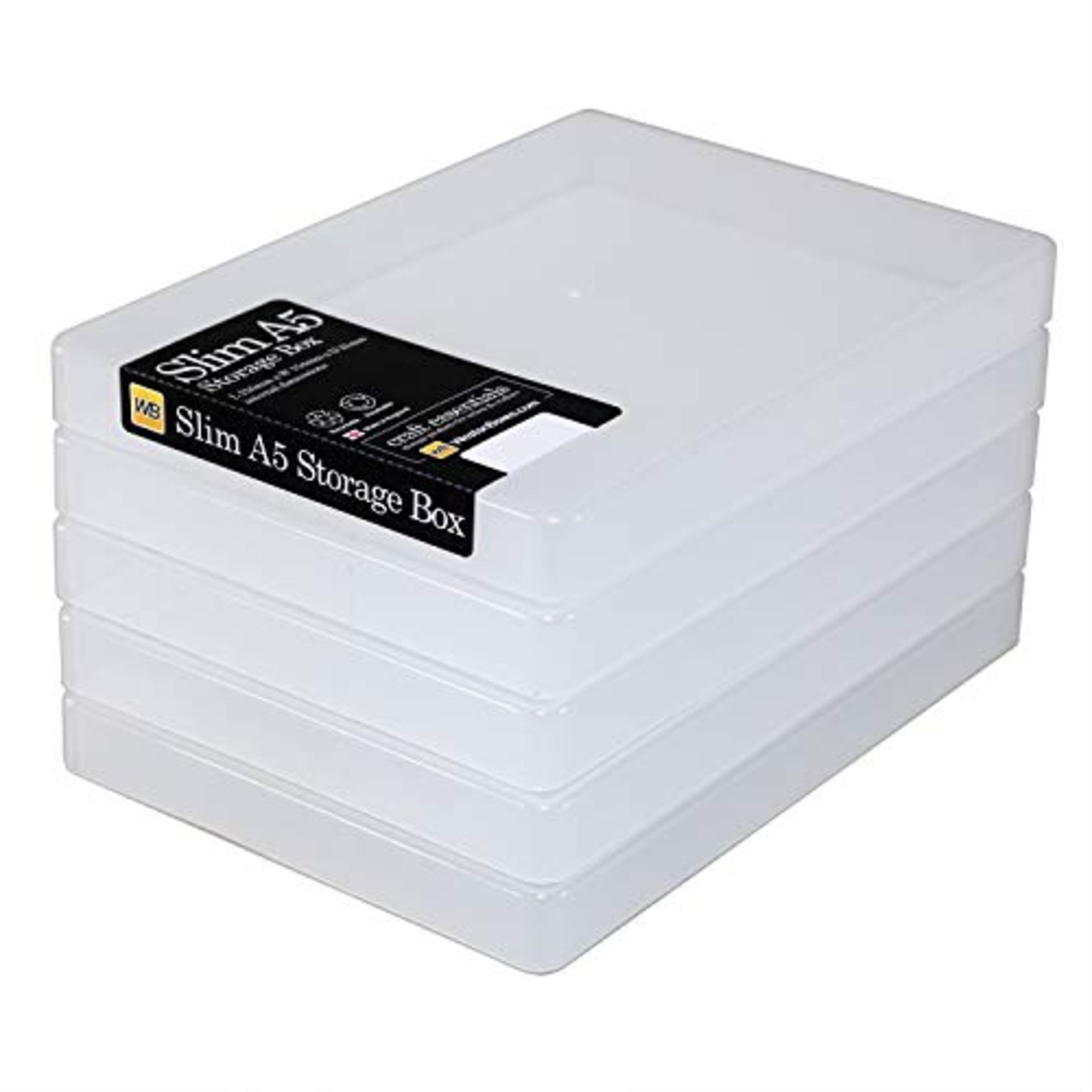 RRP £20.63 WestonBoxes A5 Slim Plastic Presentation Boxes with