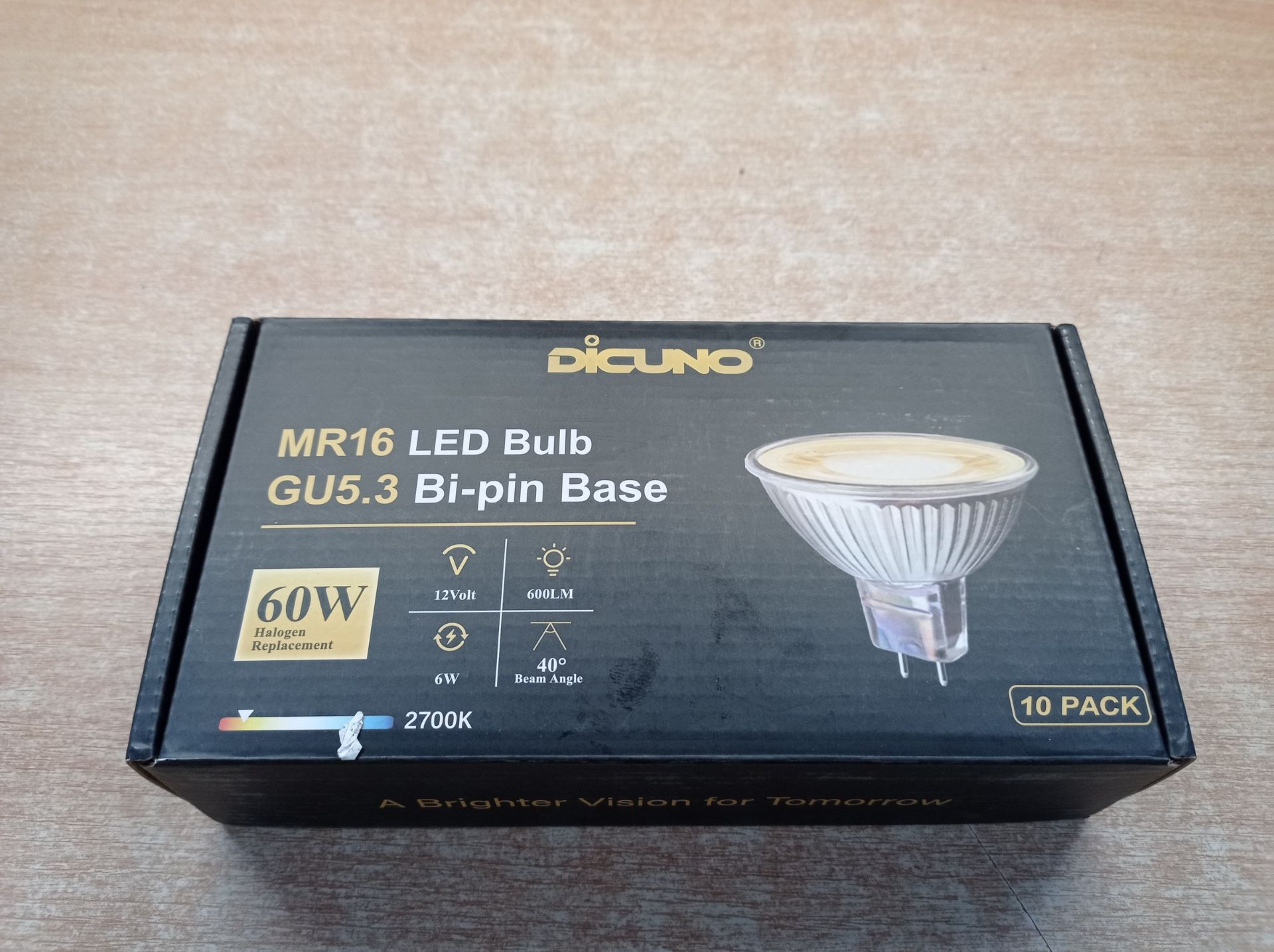 RRP £37.95 DiCUNO MR16 LED Bulbs Dimmable GU5.3 Spotlight Bulb - Image 2 of 2
