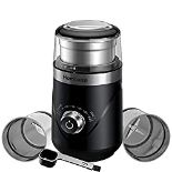 RRP £45.43 Homtone Coffee Spice Grinder Wet Dry with 2 Bowls