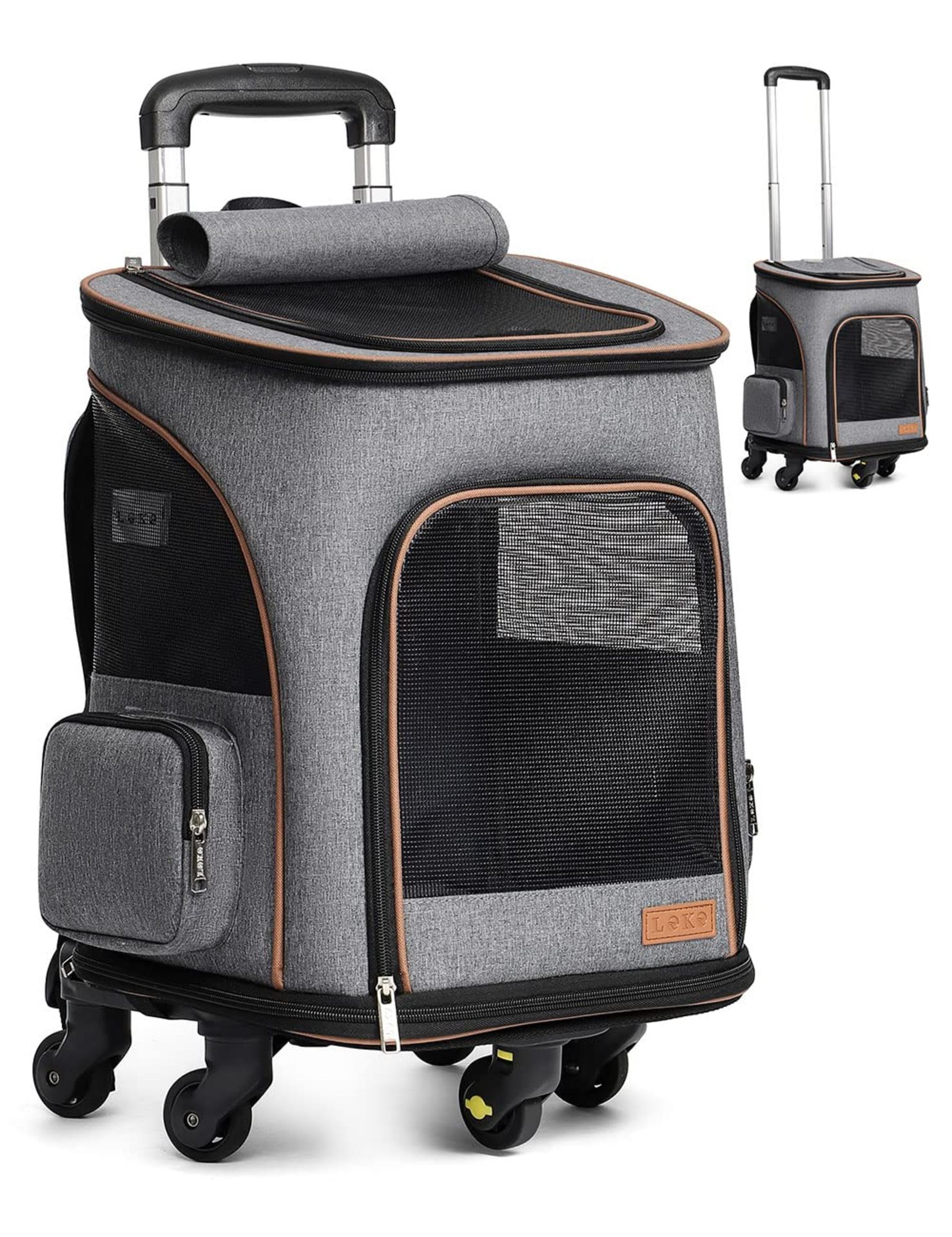 RRP £52.39 Lekesky Extra Large Cat Backpack with Wheels Carrier