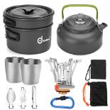 RRP £39.48 Odoland Camping Cookware Mess Kit with Stove