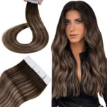 RRP £61.32 Hetto Tape in Hair Extensions Real Human Hair Balayage