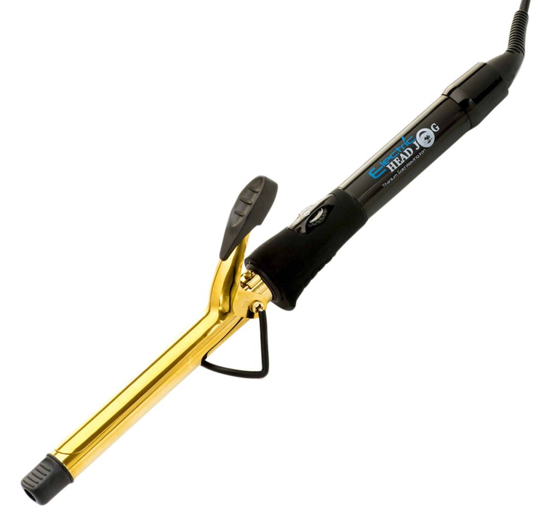 RRP £39.89 Electric Head Jog 19mm Titanium Gold Waving Iron. Hot