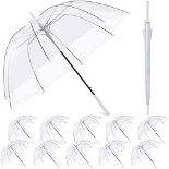 RRP £75.34 12 Pcs Wedding Umbrellas Birdcage Clear Umbrella Windproof