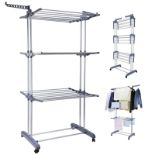 RRP £29.67 Voilamart Clothes Airer 3 Tier Foldable Laundry Drying