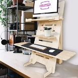 RRP £111.65 Sitaitong Wooden Standing Computer Desk Stand up Adjustable