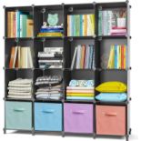 RRP £40.02 AWTATOS Bookcase 16 Cube Storage Unit Bookshelf Cube Storage DIY Cube Unit