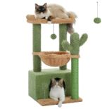 RRP £45.65 PAWZ Road Cactus Cat Tree for indoor cats with super large Condo
