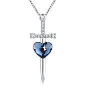 RRP £24.55 SUE'S SECRET Cross Key Heart Pendant Necklace with