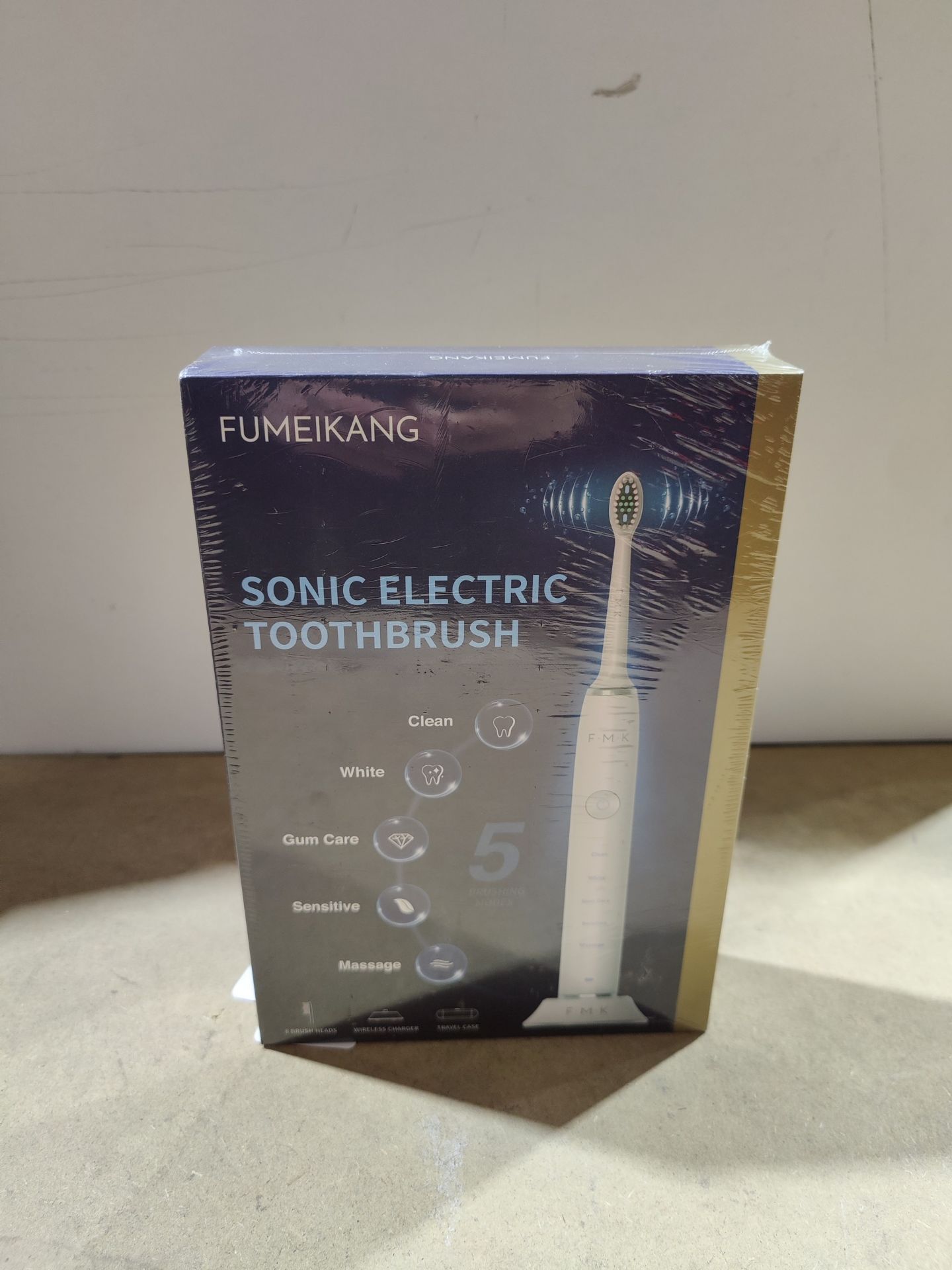 RRP £30.81 FUMEIKANG Electric Toothbrushes Ultrasonic Toothbrushes for Adults-Navy Blue - Image 2 of 2