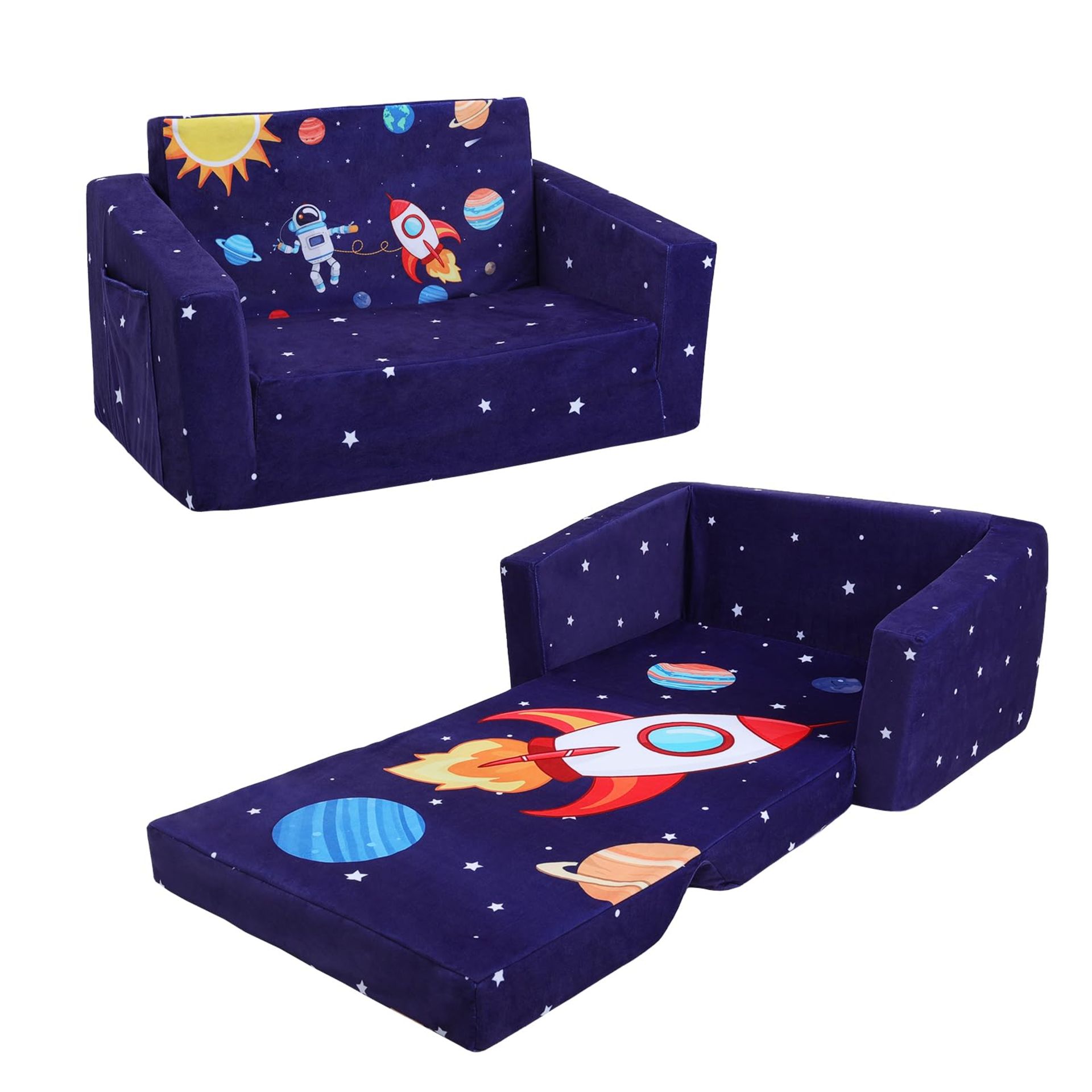 RRP £69.69 Decalsweet Space Foldable Kids Sofa Chair