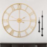 RRP £51.72 HAITANG 24 Inches Roman Retro Large Wall Clock Round