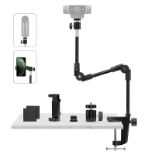 RRP £32.43 Webcam Stand Camera Mount with Phone Holder & 5/8"Screw