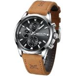 RRP £35.89 MEGALITH Mens Watches Sport Chronograph Waterproof