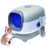 RRP £42.22 Eapura Cat Litter Box with Lid and Scoop UV Sterilization and Deodorization