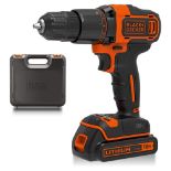 RRP £56.95 BLACK+DECKER 18 V Cordless 2-Gear Combi Hammer Drill Power Tool with Kitbox