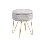 RRP £34.21 TMEE Velvet Ottoman Storage Stool Dressing Table Stool