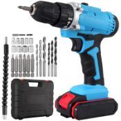 RRP £25.56 AUTOUTLET 21V Cordless Drill Driver Set