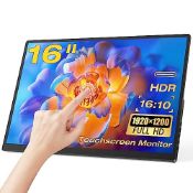 RRP £136.99 ZFTVNIE 16 inch Touchscreen Monitor