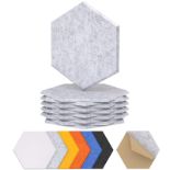 RRP £26.25 12 Pack Hexagon Acoustic Panels Self-adhesive