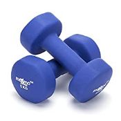 RRP £40.16 Maximo Fitness Neoprene Dumbbell Weights (Sold as One Pair) - 0.5kg