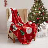 RRP £23.44 BRAND NEW STOCK Heflashor Throw Blanket Christmas Santa Claus Fleece