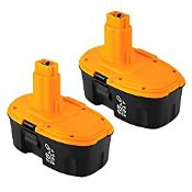 RRP £46.89 MANUFER 2Pack DC9096 18V 3.0Ah Ni-Mh Replace Battery
