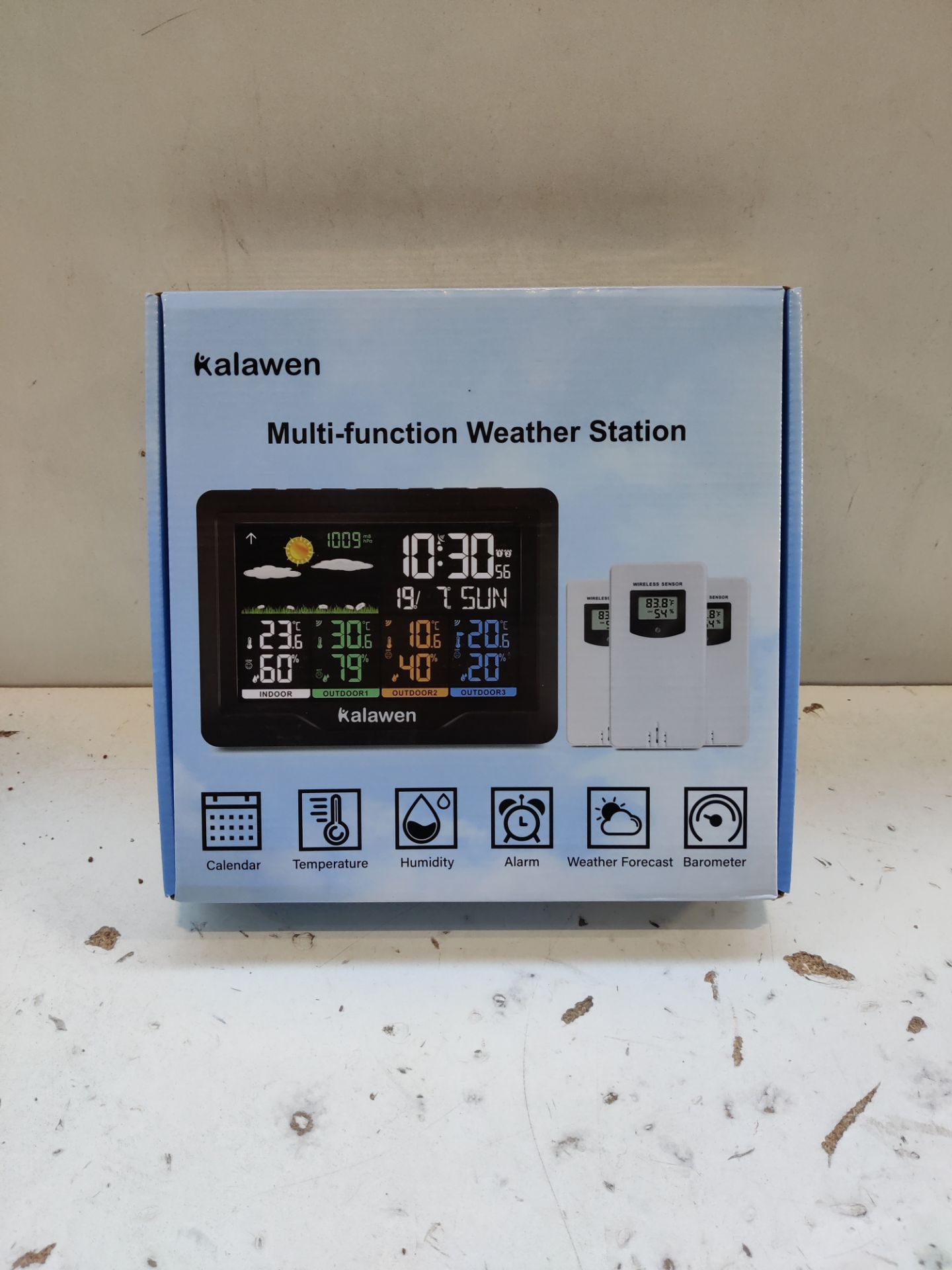 RRP £48.14 Kalawen Weather Station with 3 Outdoor Sensors - Image 2 of 2