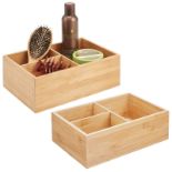 RRP £24.82 mDesign Set of 2 Cosmetic Storage Box Storage Container