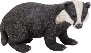 RRP £51.38 Real Life Woodland Badger | Highly Detailed Frost Resistant