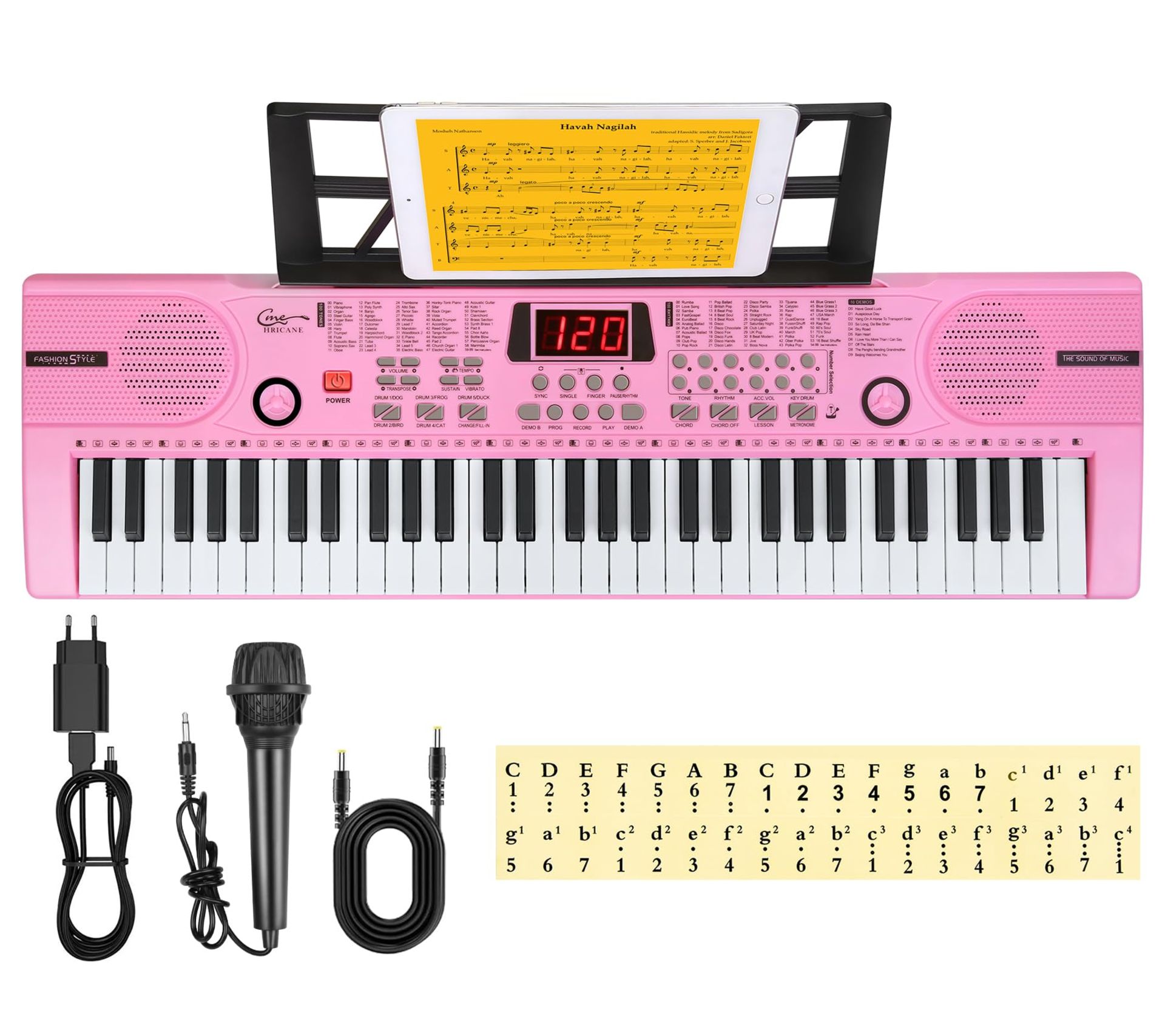 RRP £71.47 Hricane Electronic Keyboard Piano 61 Keys