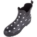 RRP £39.37 ABSOLUTE FOOTWEAR Womens Slip On Waterproof Polka Dot