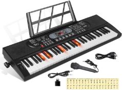 RRP £72.75 Hricane 61 Keys Piano Keyboard with Microphone Piano