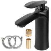 RRP £25.10 Black Basin Taps Bathroom Tap Mixers Kitchen Faucet