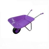 RRP £31.88 New Child Kids Metal Wheelbarrow - Purple/Silver - Toy, Play, Farm, Gardening