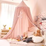 RRP £30.44 Dix-Rainbow Large Children Bed Canopy Round Dome Girls