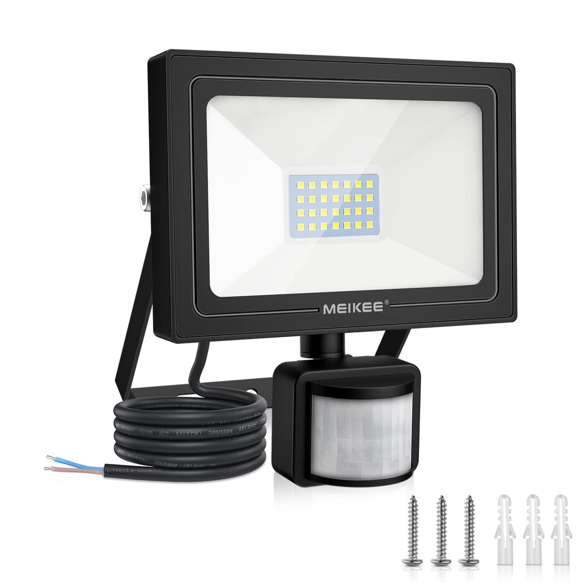 RRP £15.97 MEIKEE Black Outdoor Security Lights with Motion Sensor