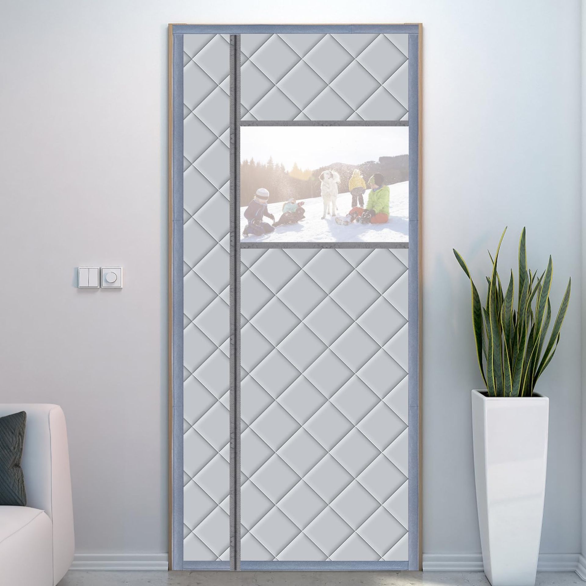 RRP £21.33 BRAND NEW STOCK Vintoney Magnetic Thermal Door Curtain 90x210CM