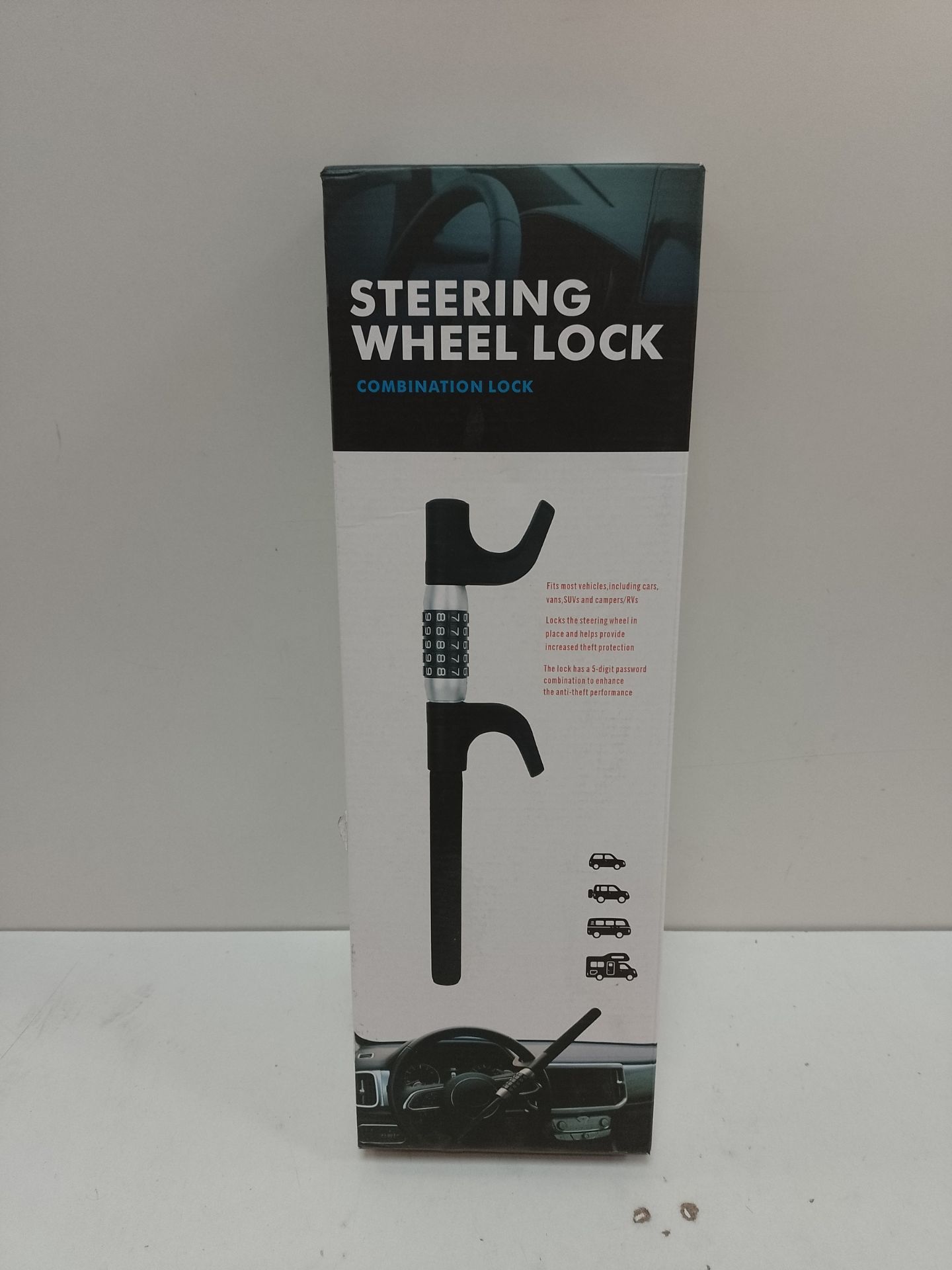 RRP £49.07 Eidoct Steering Wheel Lock Anti-Theft Car Lock - Image 2 of 2