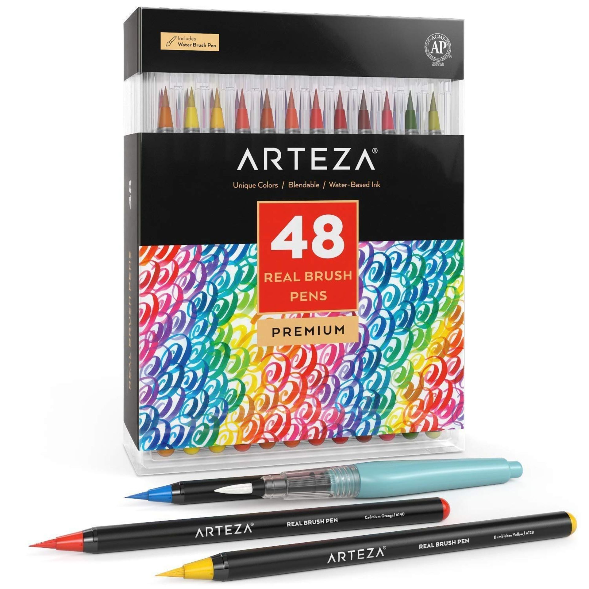 RRP £38.80 BRAND NEW STOCK ARTEZA Real Brush Pens with Flexible Nylon Tips